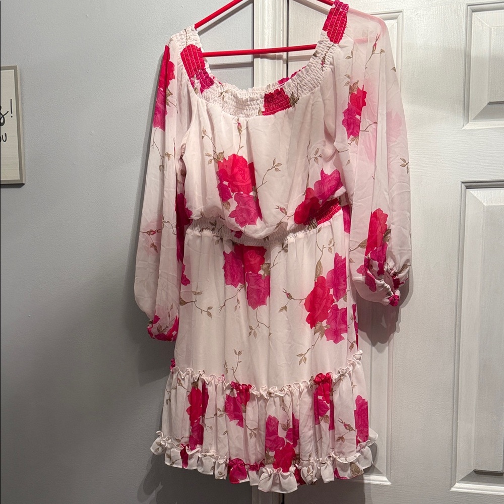 Betsey Johnson Pink Floral Maxi Dress - Picture 7 of 8